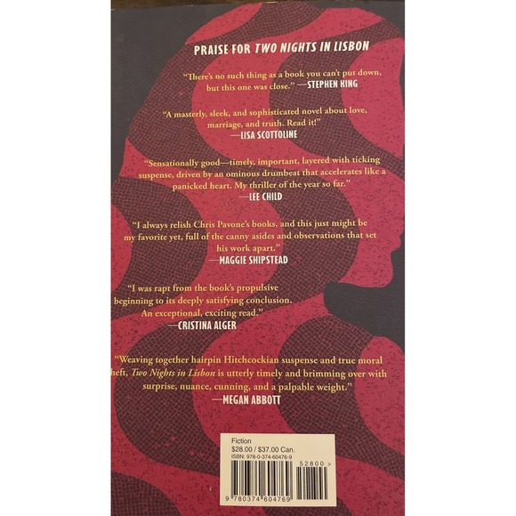 Two Nights in Lisbon: A Novel - Hardcover By Pavone, Chris - Excellent - Picture 2 of 2